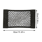Car Rear Seat Storage Organizer Mesh Adjustable Elastic Straps Anti-Slip Net for SUV Sedan Vehicle Interior Organization Tools