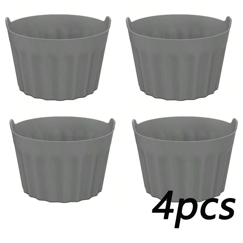 2/4/8Pcs Ramekins For Air Fryer Silicone Large Muffin Cases Nonstick Egg Poacher Silicone Mould Bakeware Easy Release Baking