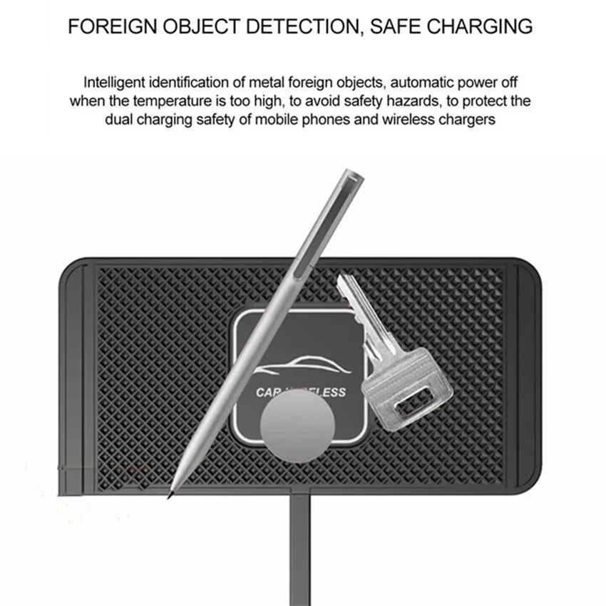 120W Wireless Charger Car Silicone Pad Stand For iPhone 17-12 Xiaomi Samsung Huawei Mobile Phone Fast Car Wireless Charging