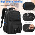 Tool Backpack, Heavy Duty Tool Bag with Padded Shoulder and Removable Tool Organizer, Water-Resistant Work Backpack, for Electricians