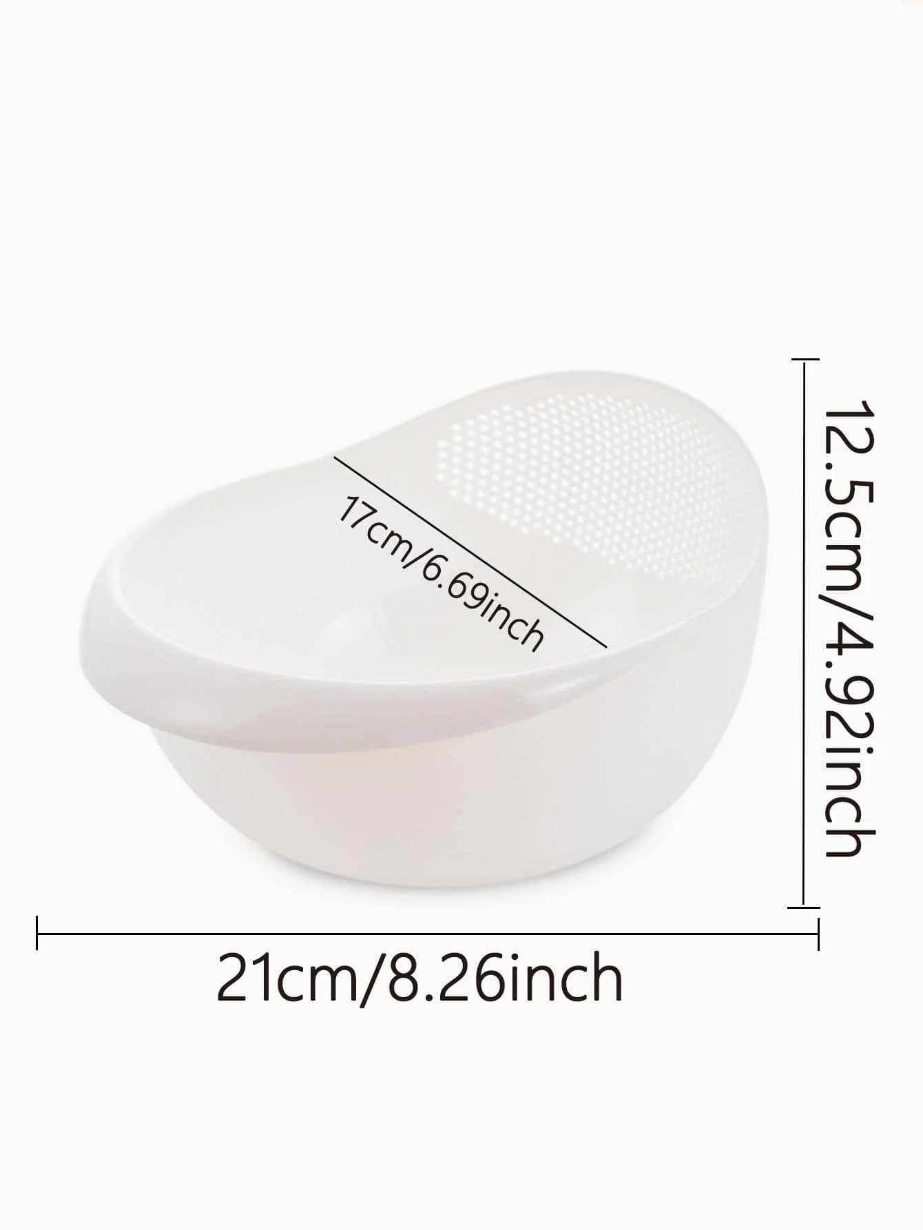 1/3pcs- Colander Rice Bowl Drain Basket Fruit Bowl Washing Drain Basket with Handle Washing Basket Home Kitchen Organizer Image secondaire du produit