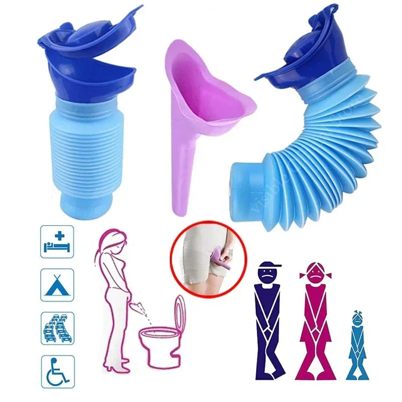 Car Adult Urinal Portable Shrinkable Personal Mobile Toilet Potty Women Kid Pee Bottle for Outdoor Auto Travel Traffic Camping