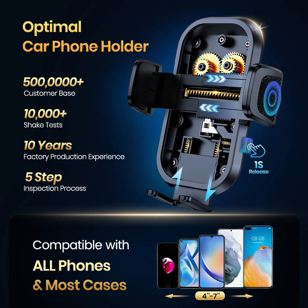 TOPK Car Phone Holder Air Vent Suction Cup Mount for iPhone Xiaomi Samsung Auto Mobile Support GPS Stand Dashboard Bracket