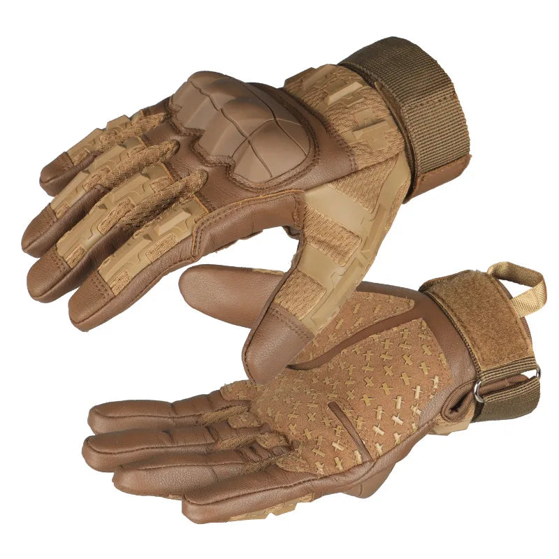 Tactical Full Finger Gloves for Men Ultimate Impact Protection Gloves Non-Slip Riding Shooting Fishing Multi-functional Gloves