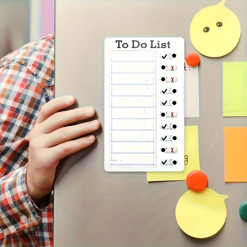 Kids To Do List Chore Chart, Slide Knob Checklist for Children's Daily Routine, Visual Schedule Board for Toddlers, Educational