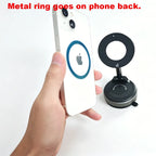 Magnetic Suction Cup Phone Mount for Magsafe 360° Adjustable Magnetic Car Phone Holder Pocket Size Foldable Car Mount