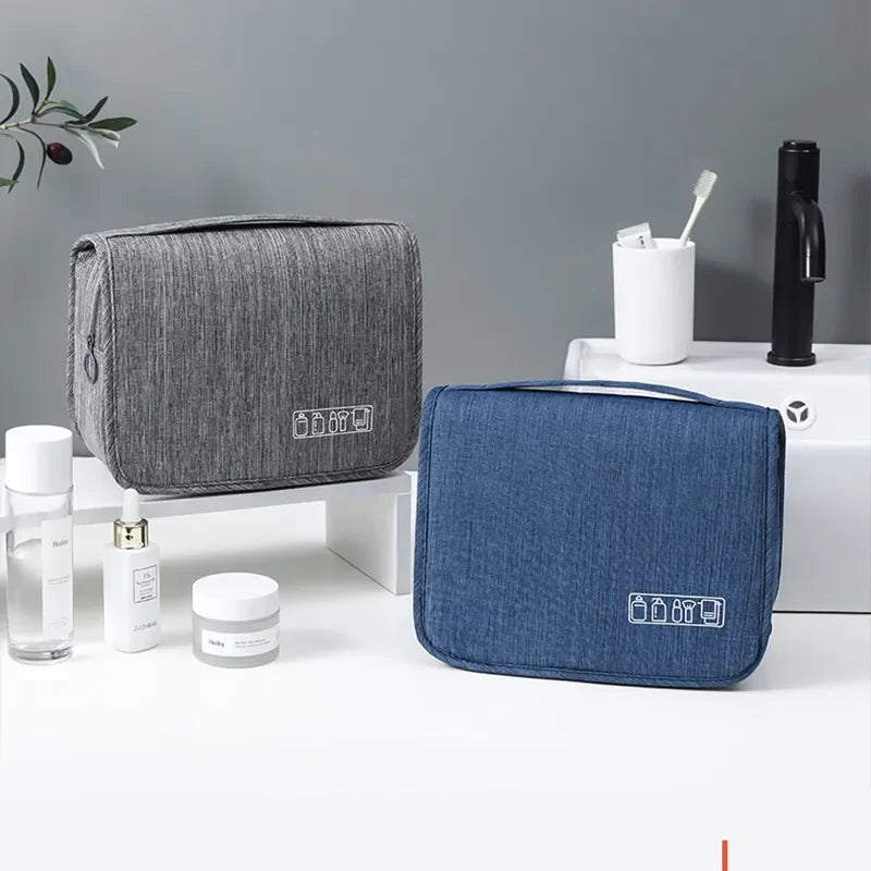 Hanging Toiletry Bag for Travel – Water-Resistant Oxford Wash Pouch, Folds Flat, Unisex Cosmetic Organizer Imagen principal del producto
