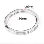 20pcs Stainless Steel Key Rings 20/25/28/30/35mm Round Flat Line Split Rings Keyring for Jewelry Making Keychain DIY Findings