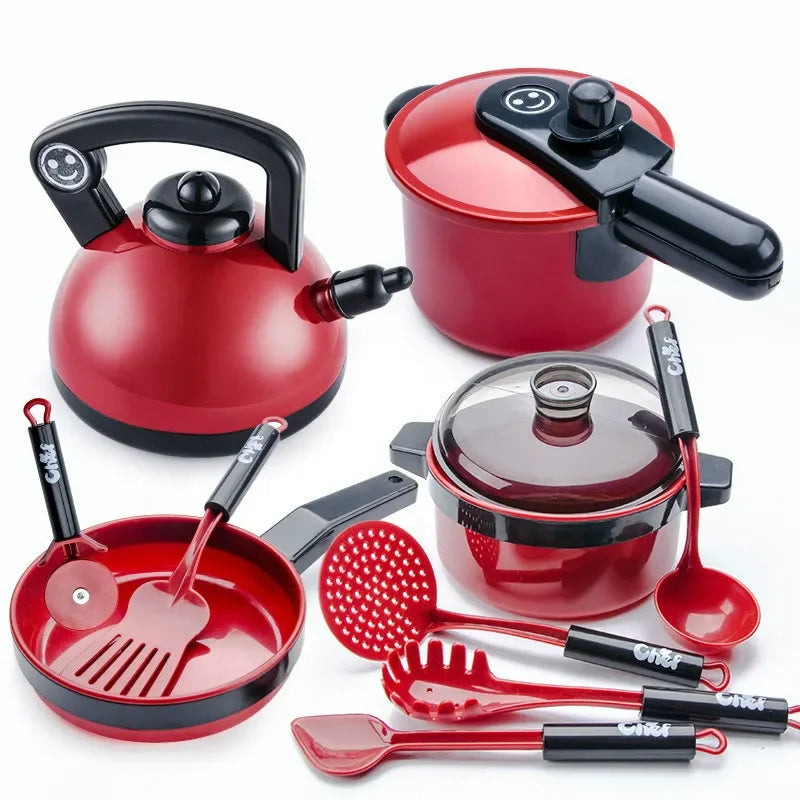 Kitchen Toys Set For Kids Girl Cooking Baby Cutting Fruit Cooking Kitchen Utensils Children's Simulation Education Pretend Play Imagen principal del producto
