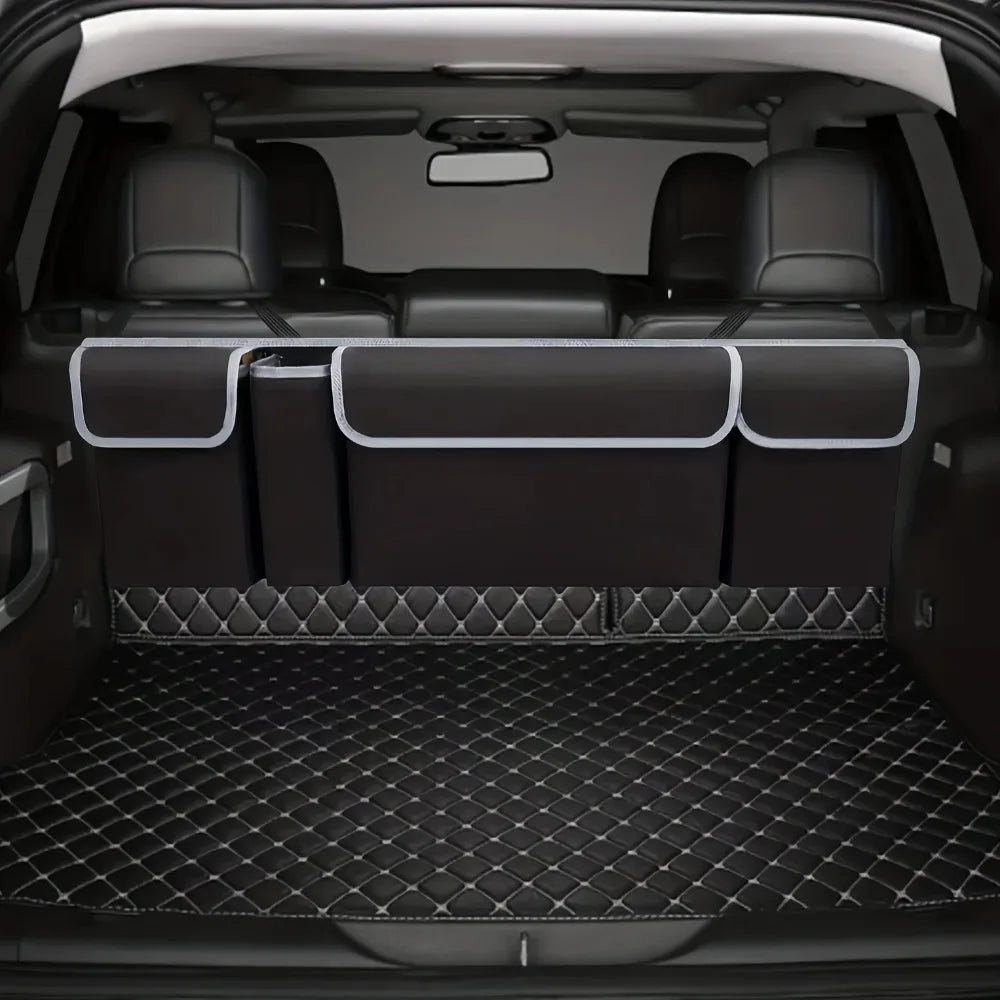 Versatile Oxford Cloth Car Trunk Storage Bag Rear Seat Back Hanging Vehicle Organizer Box for Automobile Interior