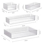 7PCS/Set Desk Drawer Organizers Set Plastic Bathroom Storage Makeup Organizer Clear Transparent Storage Box Drawer Organizer