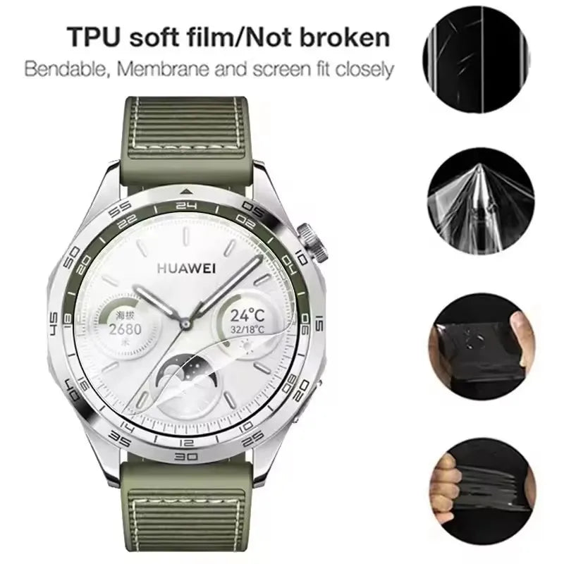 Hydrogel Film Universal Round Watch Screen Protector Film 1-5Pcs 26-46mm 29mm 30mm 31mm 32mm 33mm 34mm 35mm 36mm 37mm 38mm 39mm Secondary image