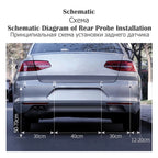 Car LED Parking Sensor Kit with 4 Radar Accurate Digital Display of Obstacle Distance Alarm Parktronic Kit Suitable For Most Car