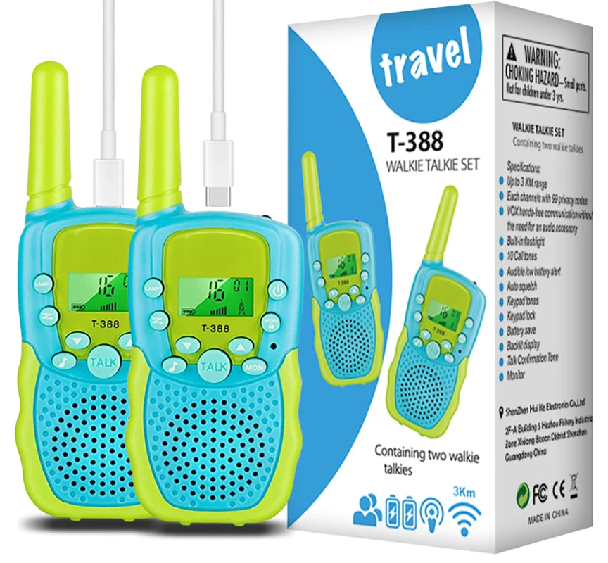 Walkie Talkies for Kids Rechargeable Kids with Clear Sound Perfect Birthday for 3-12 Years Old Outdoor Adventures Camping Hiking Imagen principal del producto