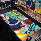 Japan Anime My Hero Academia Mousepad Bakugou Katsuki Large Lock Edge Keyboard Pad For Gamer Computer Desk Mats Anti-slip Rubber