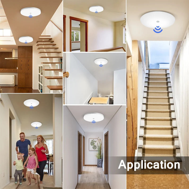 LED Ceiling Light Auto PIR Motion Sensor Smart Home Lighting 13W 18W 24W 36W  Radar Ceiling Lamp For Indoor Bedroom Room Hallway