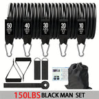 Resistance Bands Set, Exercise Bands With Door Anchor, Handles, Carry Bag, Legs Ankle Straps For Resistance Training