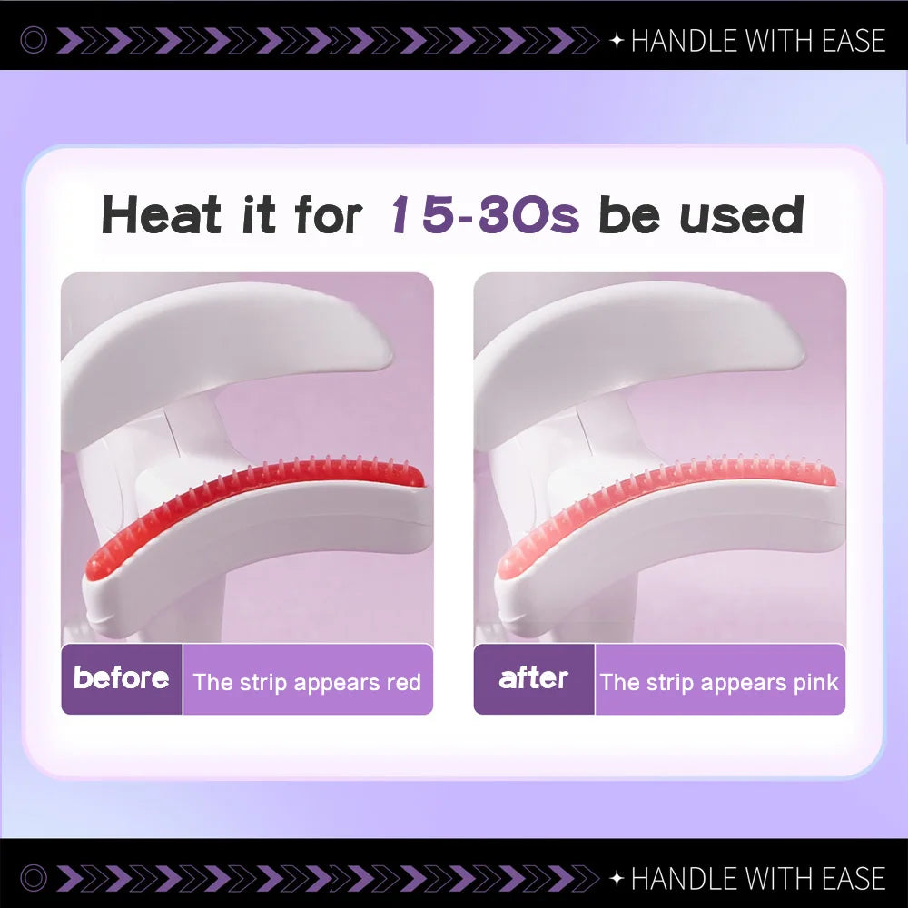 GECOMO Frameless Heated Eyelash Curler Intelligent Temperature Control Rechargeable Eyelash Long-lasting Curling Device Imagen secundaria del producto