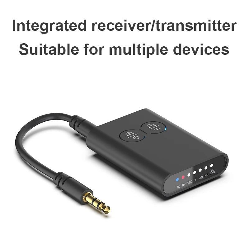 aptX-Adaptive AD/HD/LL AAC Bluetooth Audio Transmitter Receiver 3.5MM AUX HiFi Stereo Music Multipoint Wireless Adapter 2 in 1 Imagen secundaria del producto