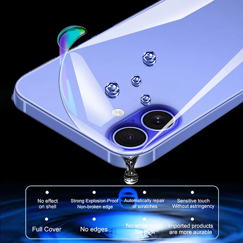 4-1Pcs Back Hydrogel Film For iPhone 17 Pro Max Soft Clear Screen Protector For iPhone 17 Air HD Phone Accessories Not-Glass