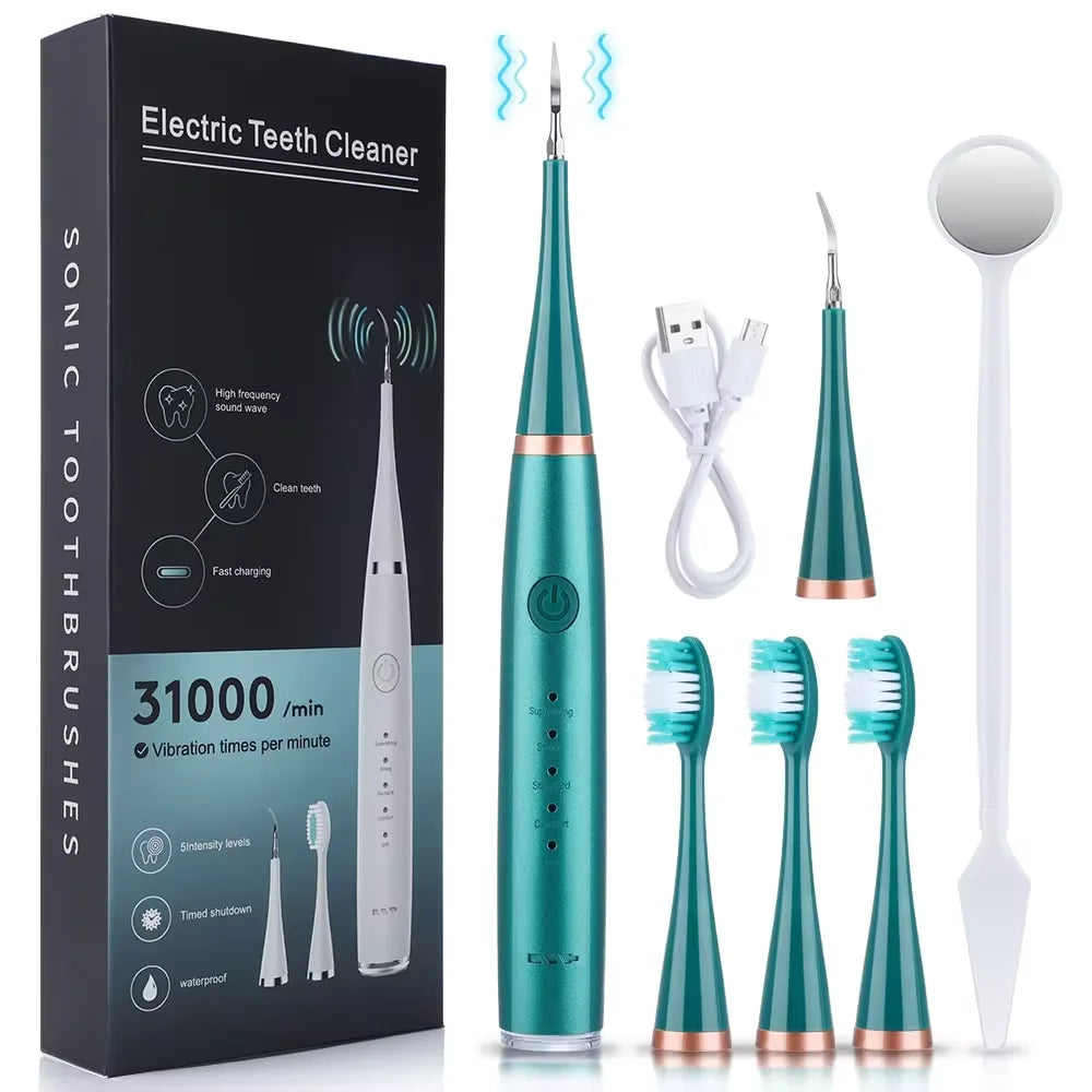 Electric Toothbrush Sonic Dental Teeth Whitening Kit Tooth Whitener Calculus Tartar Remover Tools Cleaner Stain Oral Care Imagen principal del producto