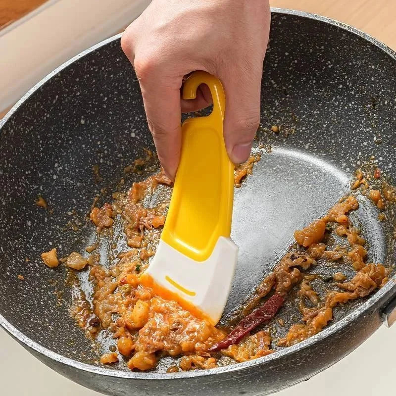 Cleaning Spatula Kitchen Scraper Soft Blade Scraper Brush Dirty Pan Pot Dishes Cleaner Tools Cooking Baking Tool Kitchen Gadget Imagen secundaria del producto