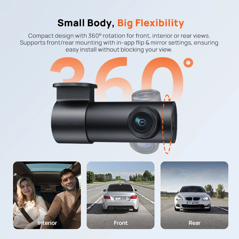 70mai Dash Cam M310 Plus 2K 1440P 143°FOV F1.55 Smart Voice Control 24H Parking Guard Night Vision 70mai M310 Plus 2K Car DVR Imagen secundaria del producto