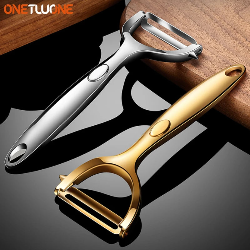Golden Vegetable Peeler Potato Carrot Peelers Stainless Steel Peeler with Ergonomic Non-Slip Handle & Sharp Blade Kitchen Tools Imagen principal del producto