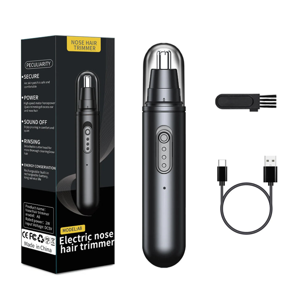 Nose Hair Trimmer Painless Clipper Nose Ear Hair Eyebrow Portable Trimmer For Men Women Electric Rechargeable Nose Hair Trimmer