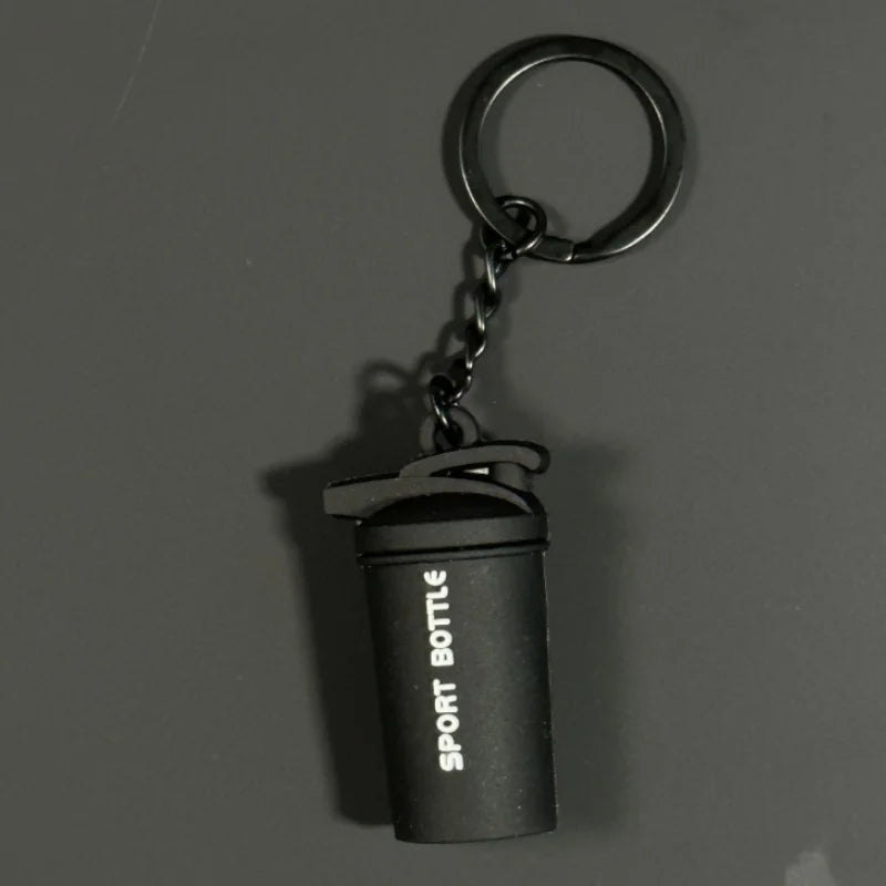 New Barbell Keychain DlY Silicone Dumbbell Keychain Gym Gifts for Gym Lovers Fitness Trainer Gift Backpack Car Key Pendant