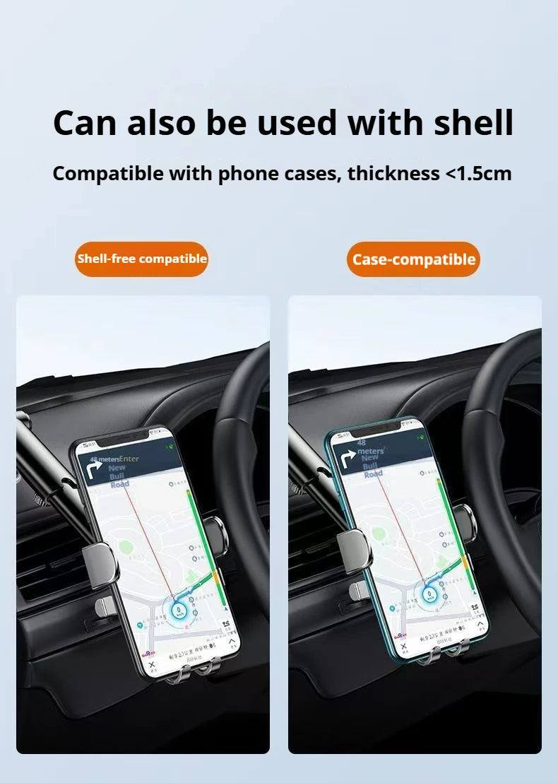 NEW Car Phone Holder Air Outlet Gravity Sensor Triangle Mount Simplicity Design Frosted Surface for Vehicle Dashboard