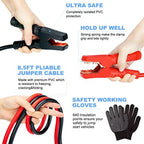 Roadside Emergency Car Kit for Vehicles 95 Pieces Durable Automotive Tools with Red Storage Case Comprehensive Safety Gear for