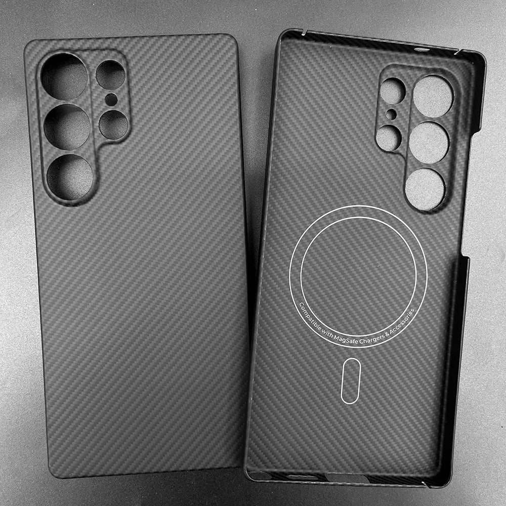 Carbon Fiber Case For Samsung Galaxy S25 Ultra/S25+/S25/S25 Edge Lens Camera Protection Aramid Fiber Cover Lightweight Slim Case