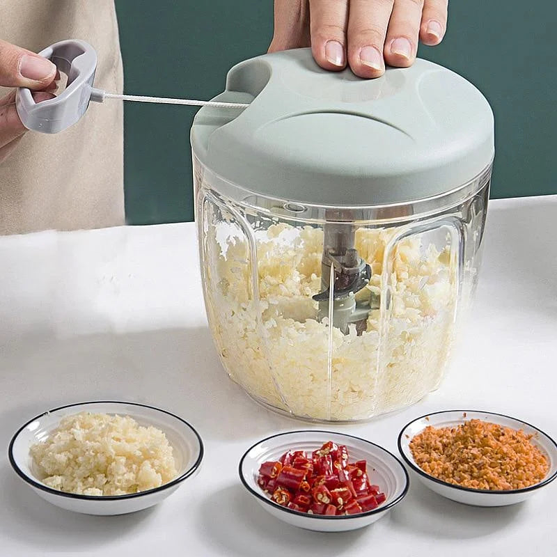 500/900ML Manual Meat Mincer Garlic Chopper Rotate Garlic Press Crusher Vegetable Onion Cutter Kitchen Cooking Accessories Main image