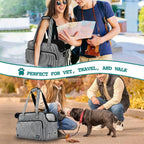 Small Dog Purse Carrier, Soft-Sided Pet Carrier Bag with Pockets, Portable Puppy Cat Travel Handbag Tote, Airline Approved Breat