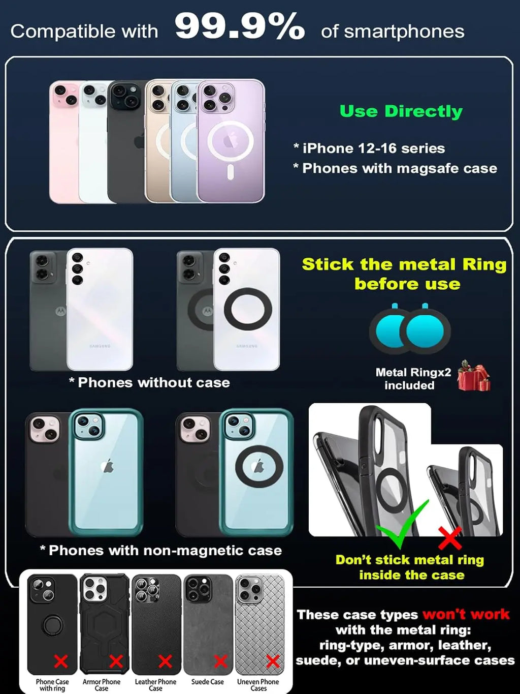 Vacuum Magnetic Car Phone Stable Dashboard  Adsorption  Anti-Shake Mobile StandUniversal For Cars Safe Driving Access