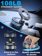 Vacuum Magnetic Car Phone Stable Dashboard  Adsorption  Anti-Shake Mobile StandUniversal For Cars Safe Driving Access