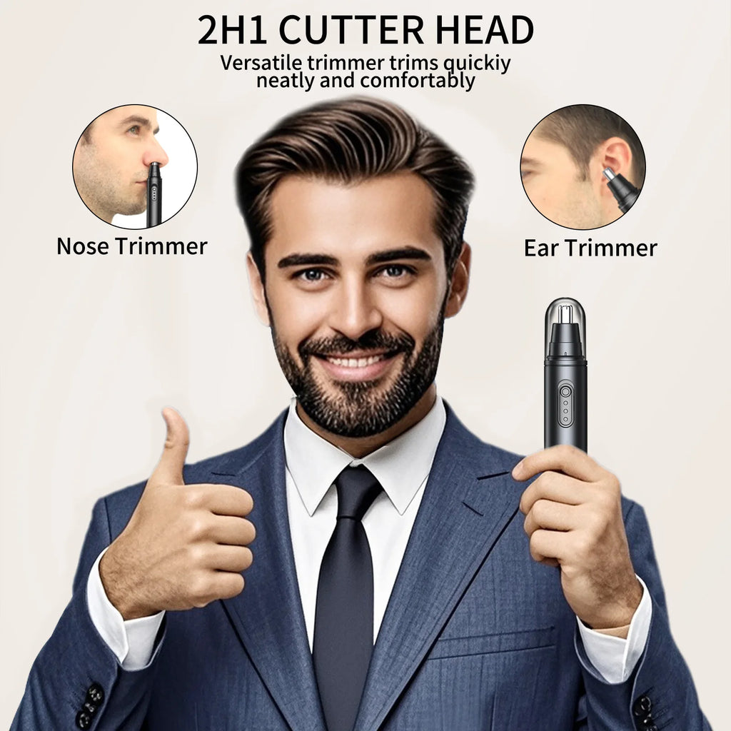 Nose Hair Trimmer Painless Clipper Nose Ear Hair Eyebrow Portable Trimmer For Men Women Electric Rechargeable Nose Hair Trimmer