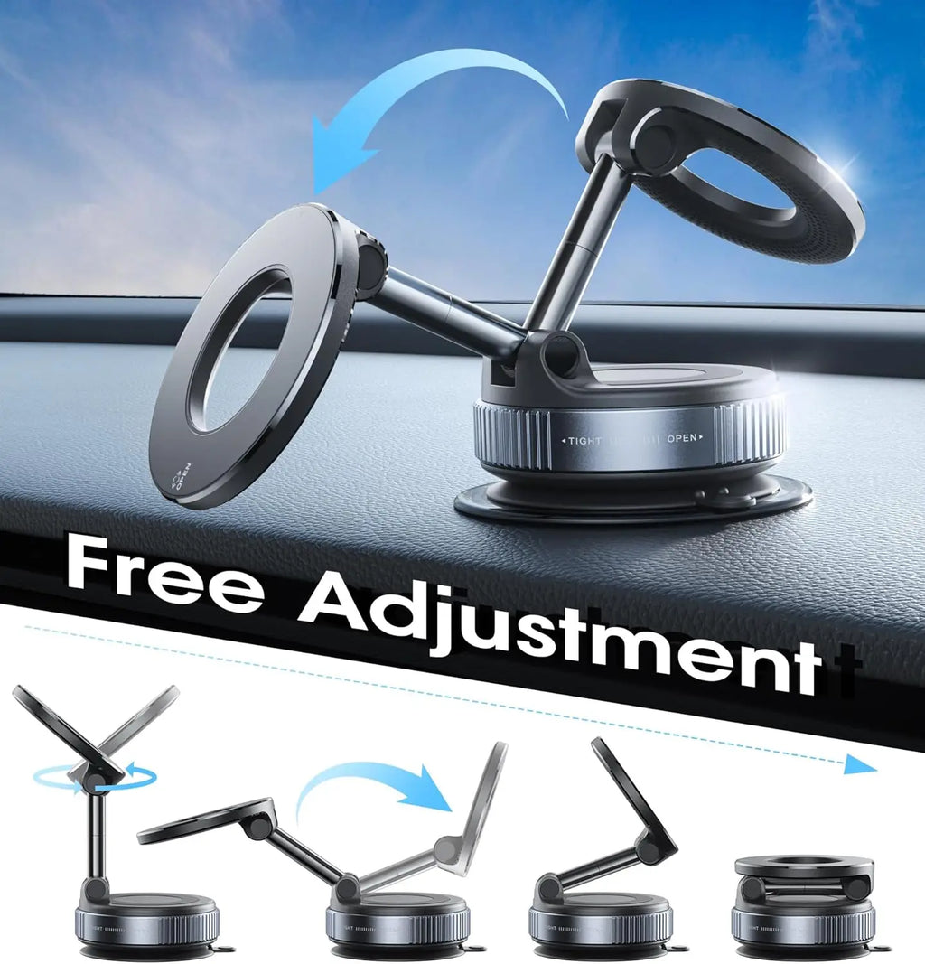 Vacuum Magnetic Car Phone Stable Dashboard  Adsorption  Anti-Shake Mobile StandUniversal For Cars Safe Driving Access