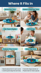 Children Play Kitchen Set with Simulated Dishwasher Sink Hand Basin Electric Circulating Water Toy for Boys Girls Kids Role Play