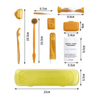8pcs/set Orthodontic Care Kit Oral Cleaning Teeth Whitening Portable Whitening Tool Suit Interdental Brush Portable