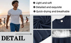 5Pcs Men's Quick Dry Basic Short Sleeve Gym Running Street Outdoor Exercise Sport Shirt Tops Lightweight