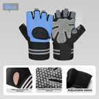 1 Pair Dumbbell Gloves Men Women Weightlifting Crossfit Bodybuilding Workout Sport Gym Training Gloves Non-slip Wrist Protector