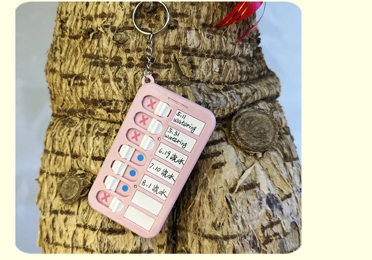 Kids Self-Discipline Checklist Memo Board Portable Keychain Visual Habit Tracker for Children Daily Task