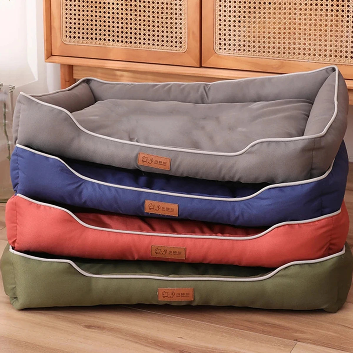 Four Season Square Dog Bed for Large Dog Mattress Bite-resistant Cat Bed Soft Thickened Dog Bed Waterproof Sofa Pet House Imagem principal do produto
