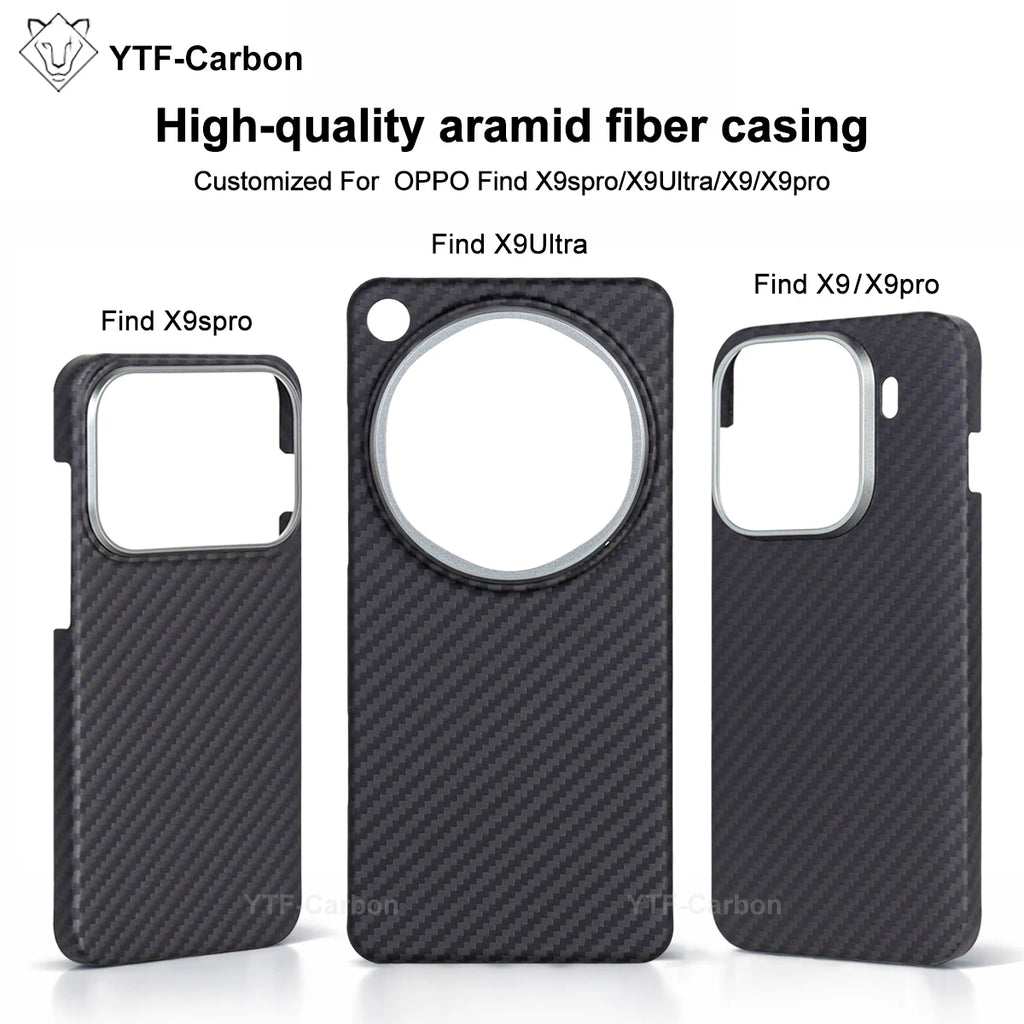 YTF-Carbon For Oppo X9 Pro Aramid Carbon Fiber Cover For Magsafe Find X9/X9s pro/X9 Ultra Cover Mobile Phone Accessories