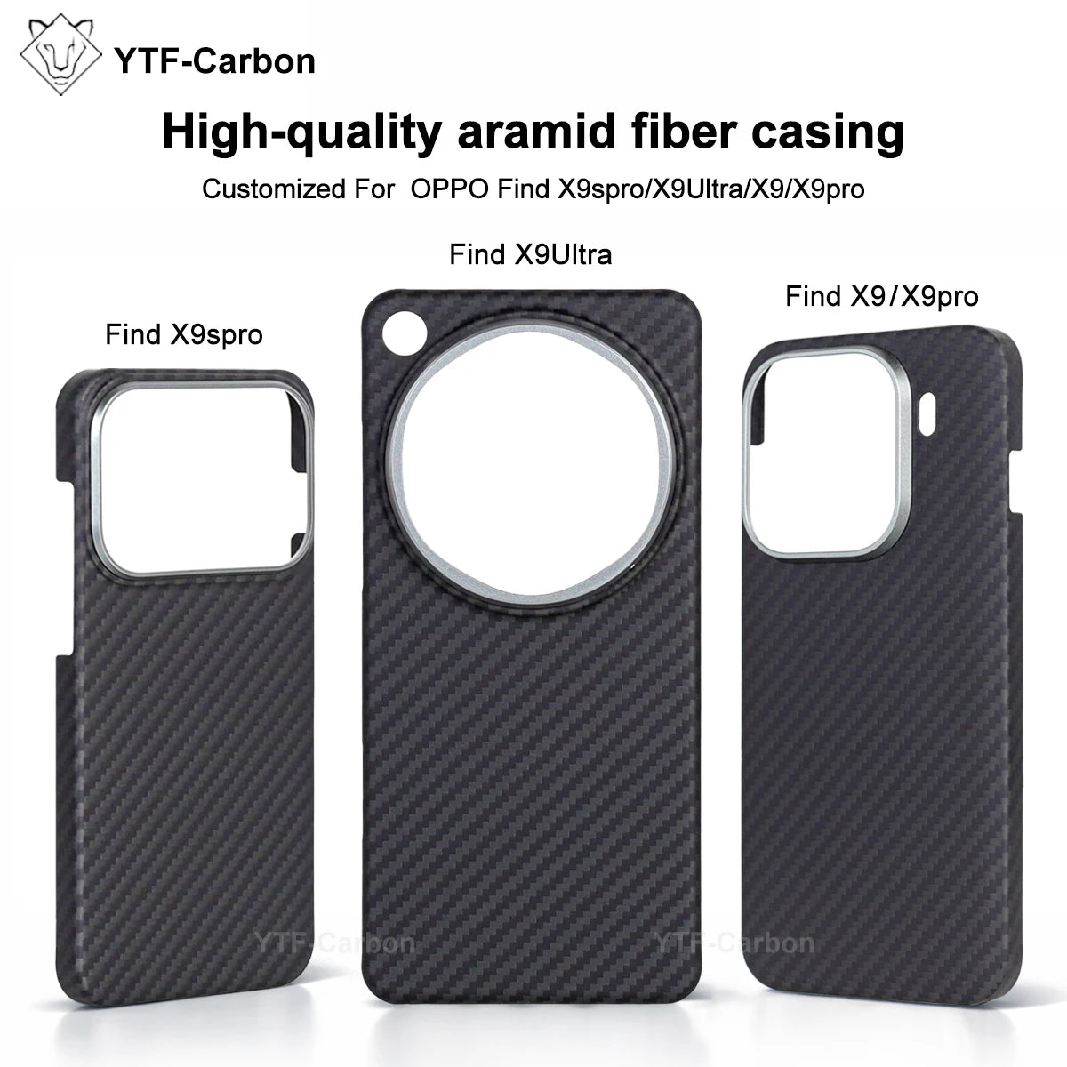 YTF-Carbon For Oppo X9 Pro Aramid Carbon Fiber Cover For Magsafe Find X9/X9s pro/X9 Ultra Cover Mobile Phone Accessories