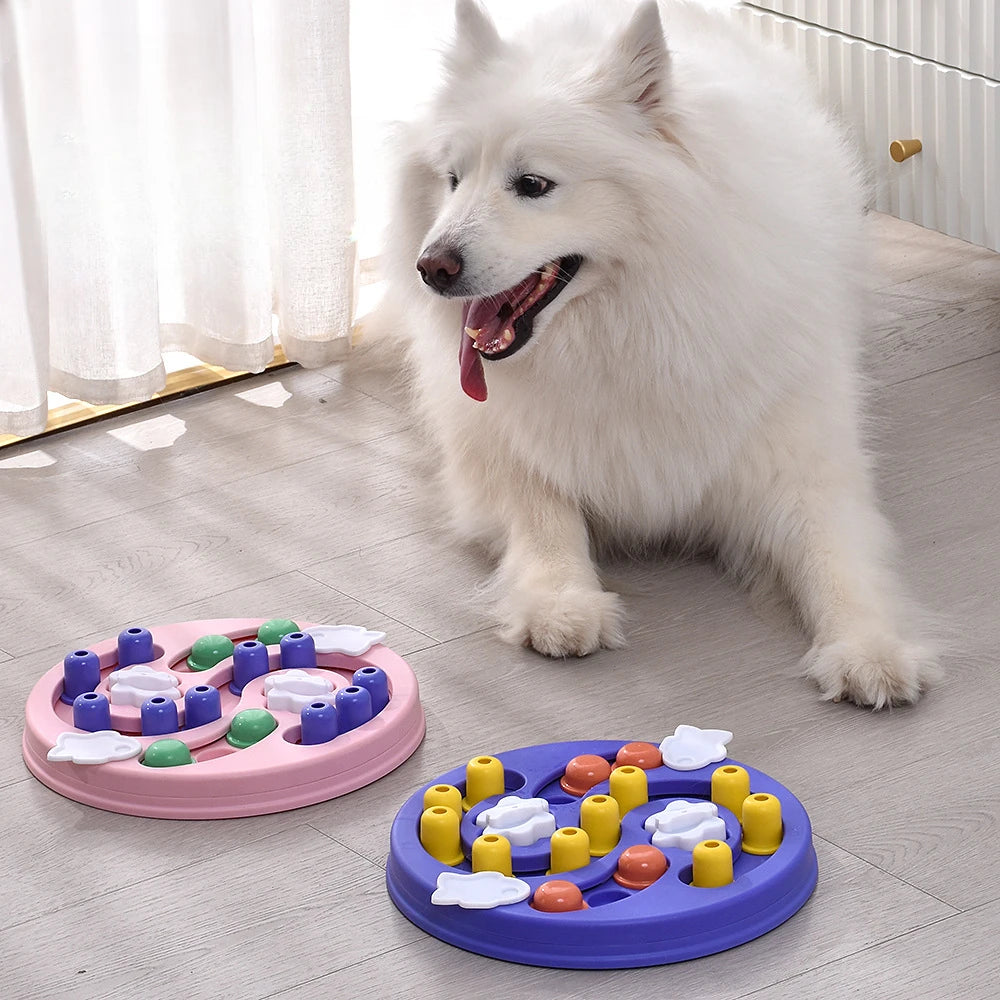 Dog Puzzle Toys Slow Feeder Interactive Increase Puppy IQ Food Dispenser Slowly Eating NonSlip Bowl Pet Cat Dogs Training Game Imagen secundaria del producto