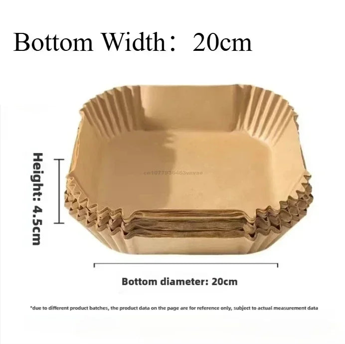 Air Fryer Paper Oven Paper Disposable Send Brush Non-Stick Airfryer Baking Papers Liners Parchment Paper for Baking Microwave