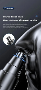 1 PCS Black Electric Nose Hair Trimmer Ear and Nose Hair Trimmer Professional Painless Nose Hair Trimmer For MenAnd Women